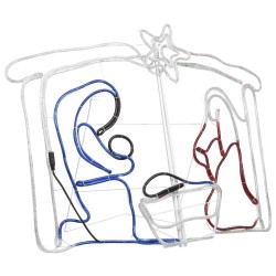 vidaXL Kerstdecoratie kerststal 240 LED's 116x41x87 cm