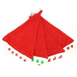 12 Stuks - MIX Kerstmuts met Verlichting - Kerstmuts Volwassenen met