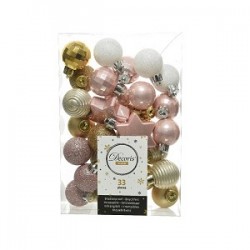 Decoris Kerstballen mini mix 33 delig