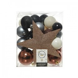 Decoris Kerstballen set met piek 33 delig