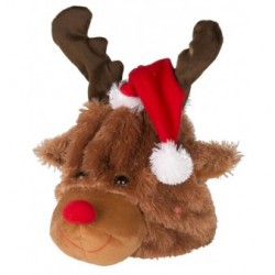 Pluche kerstmuts 24cm (bewegend en zingend)