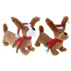 Kersthond pluche 38cm